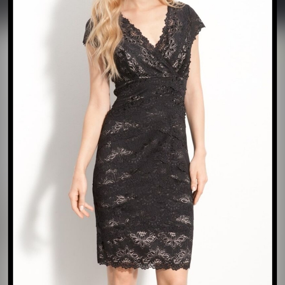 Vintage JS Collection Black Lace Dress